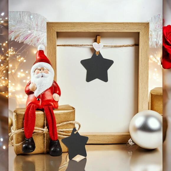 Black Star Gift Tags, Blank Star Shaped Tags,100PCS Kraft Paper Gift Tags - Picture 4 of 6